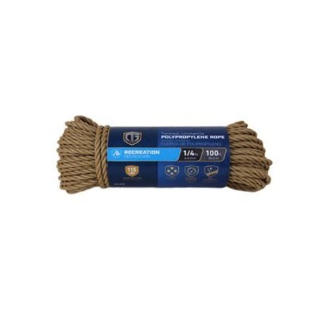 RICHELIEU AMERICA LTD. 1/4X100Tan Poly Rope 643741